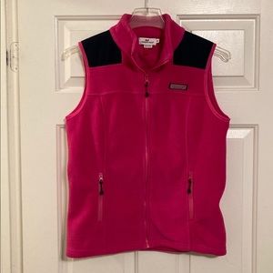 Vineyard Vines Womens Flannel Zip Up Vest Sz M